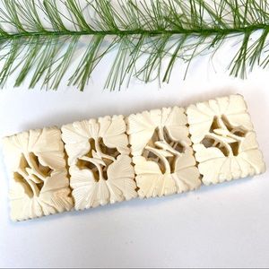 Vintage Chinese Bone Carving Bracelet